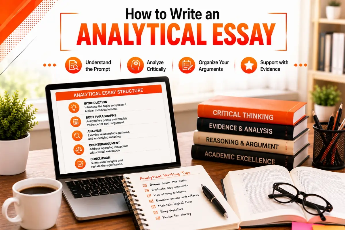 This image is about How to Write an Analytical Essay: Tips, Structure & Examples