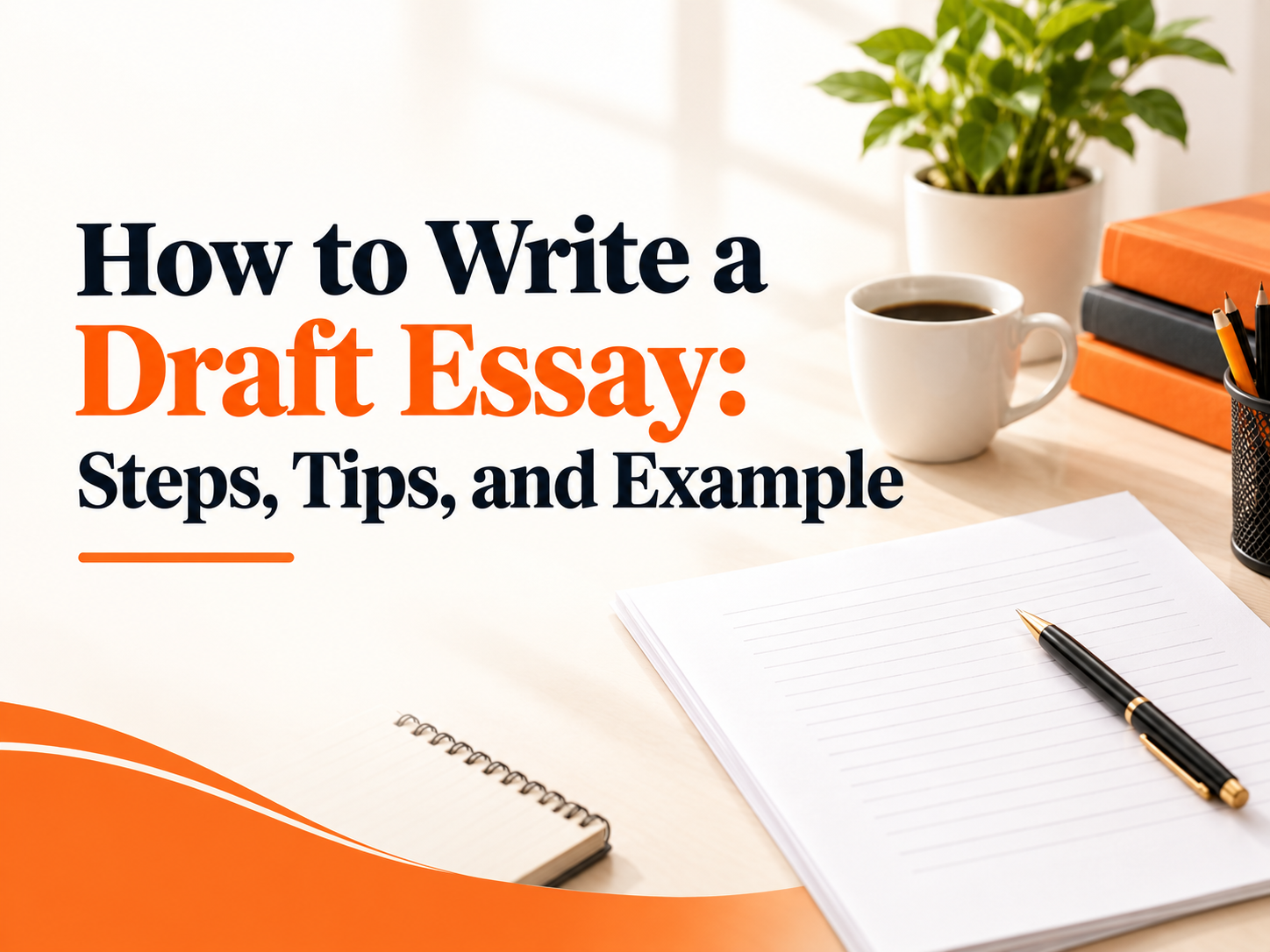 This image is about How to Write a Draft Essay: Steps, Tips, and Example