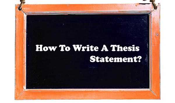 How Do U Write A Thesis Statement Example